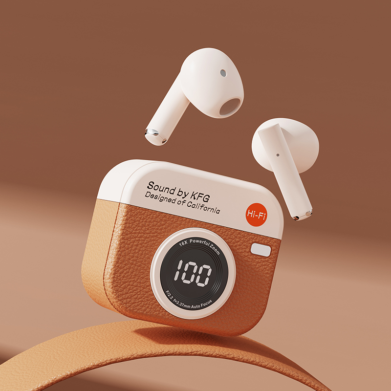 Q86 TWS Wireless Earphones Bluetooth 5.3 Retro Camera Style Earbuds